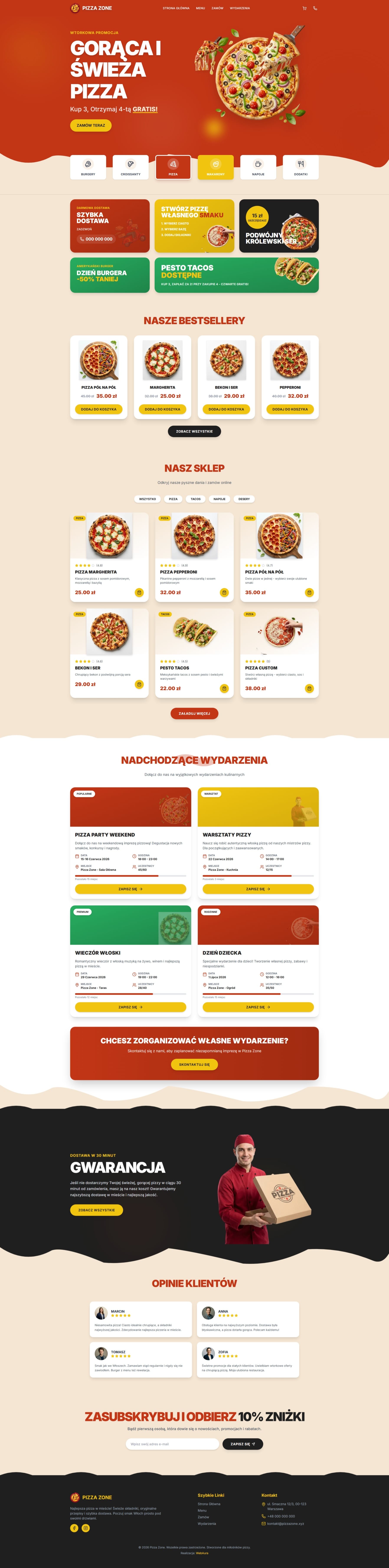 Wizualizacja: Strona Pizzerii